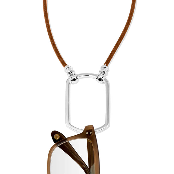 La Loop - The Georgie Tag - Brown Italian Leather w/ Silver Dog Tag